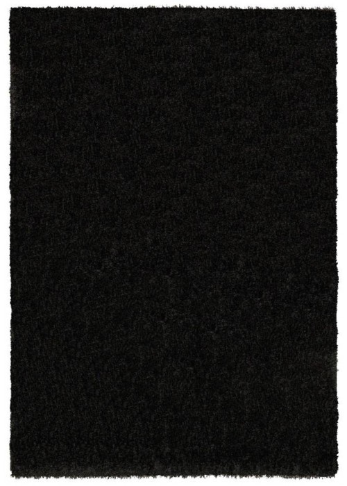 Пушистый ковер Puffy Luxe Black прямоугольный