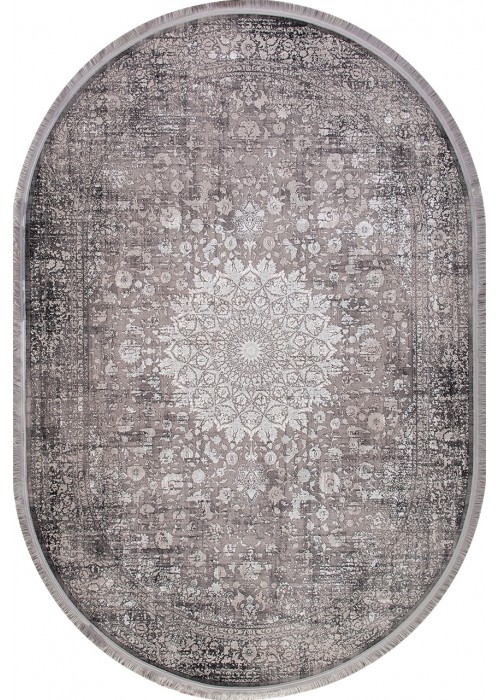 Иранский ковер из бамбукового шелка Manujan 1200-918 овальный