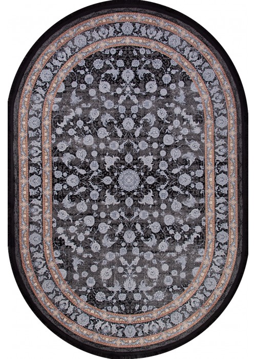 Иранский ковер из бамбукового шелка Manujan 1200-946 овальный