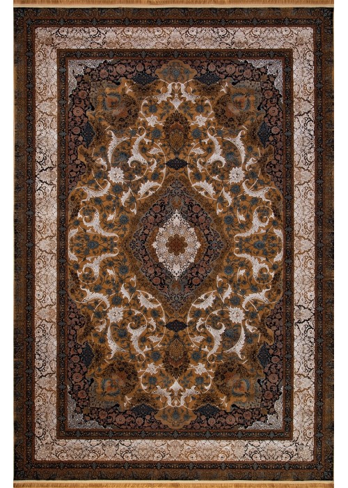 Иранский ковер из бамбукового шелка Kermanshah 1200-92-13 Brown прямоугольный