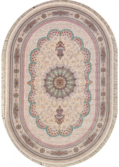 Иранский ковер Nehbet 7521-cream овальный