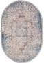 Ковер из эвкалиптового шелка Mersin 93-04 Beige/Blue овальный овальный