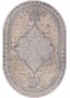 Ковер из эвкалиптового шелка Mersin 93-08 Beige/Grey овальный